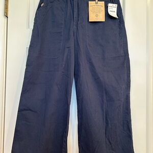NWT Women Democracy Navy Blue Flare Leg Pants size 10